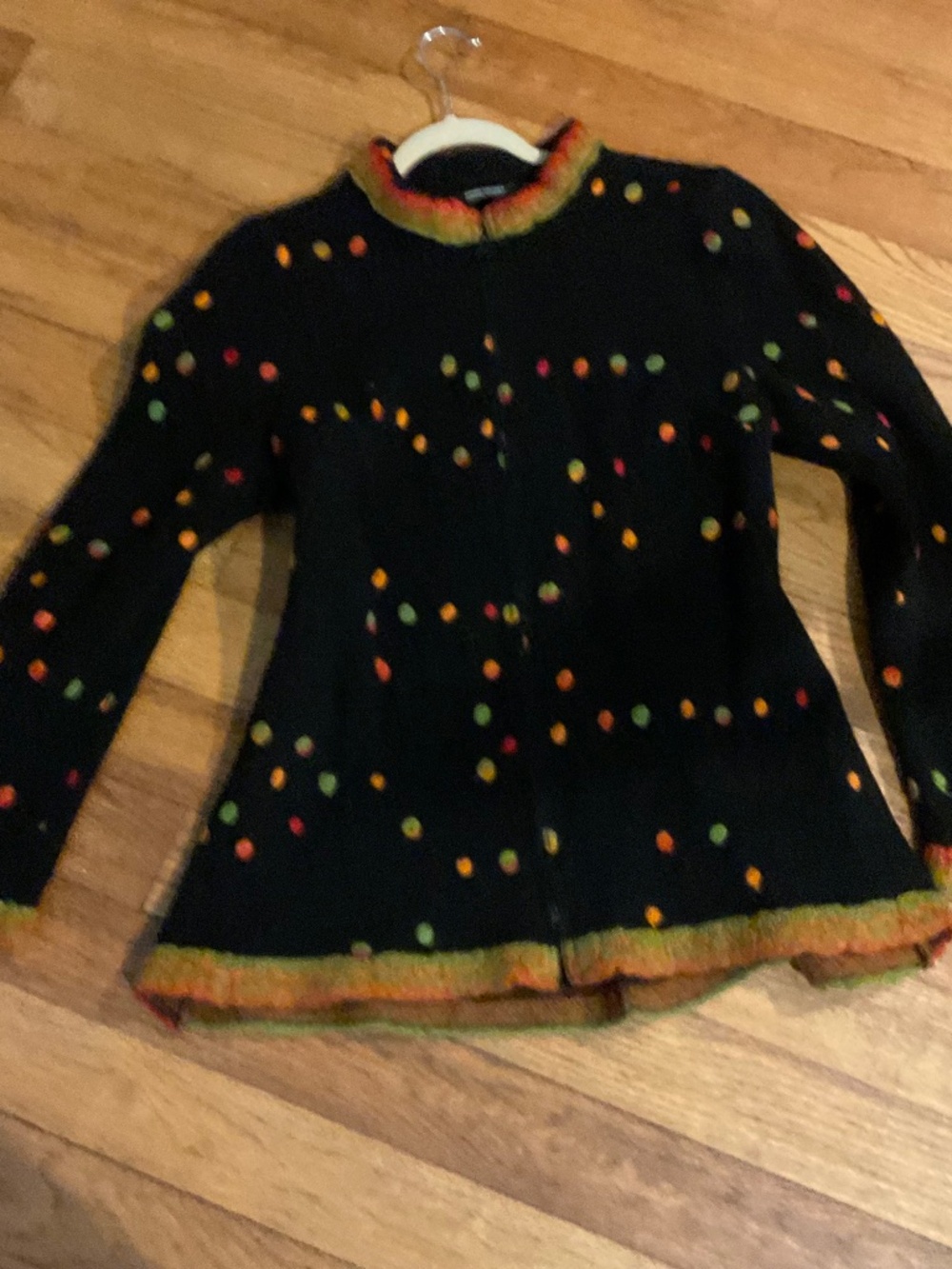 Annikki Karvinen Womens Wool Jacket Coat Sm Vibrant Artsy ReadytoShip